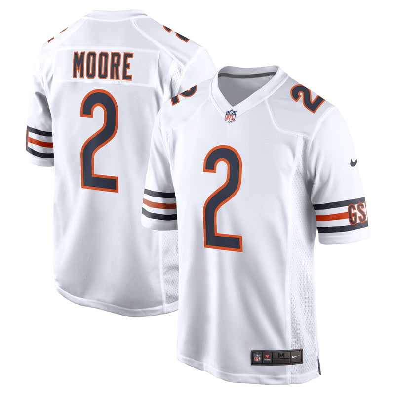 Chicago Bears Nike Game Road Jersey - White - D.J. Moore - Mens