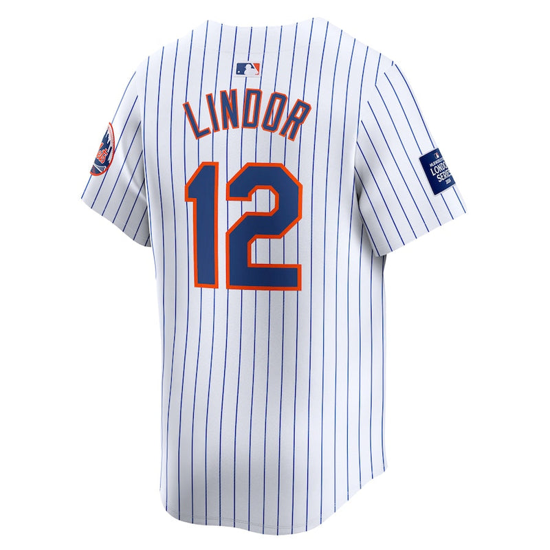 Francisco Lindor New York Mets Nike 2024 MLB World Tour London Series Home Limited Player Jersey - White