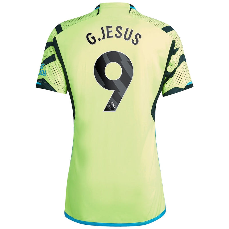 Gabriel Jesus Arsenal  2023/24 Away Player Jersey - Yellow