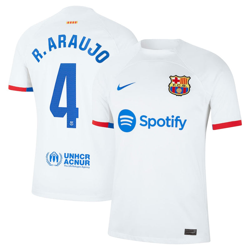 Ronald Araujo Barcelona  2023/24 Away Jersey - White