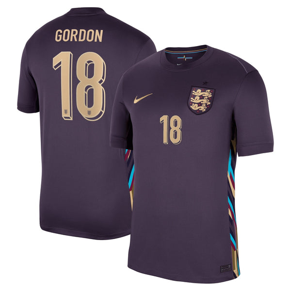 England Nike Away Stadium Shirt 2024 with Gordon 18 printing