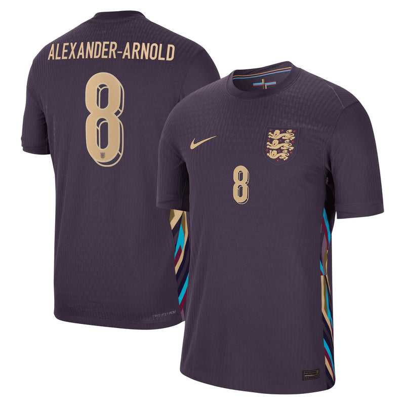 England Nike Dri Fit Adv Away Match Shirt 2024 with Alexander-Arnold 8 printing