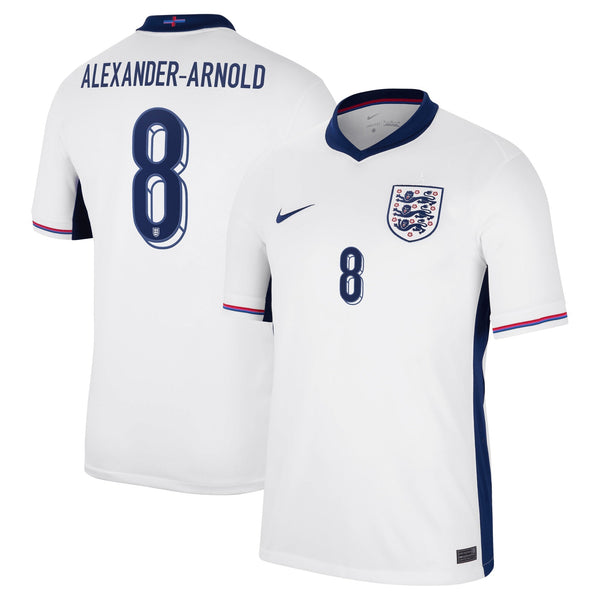 England Nike Home Stadium Shirt 2024 with Alexander-Arnold 8 printing