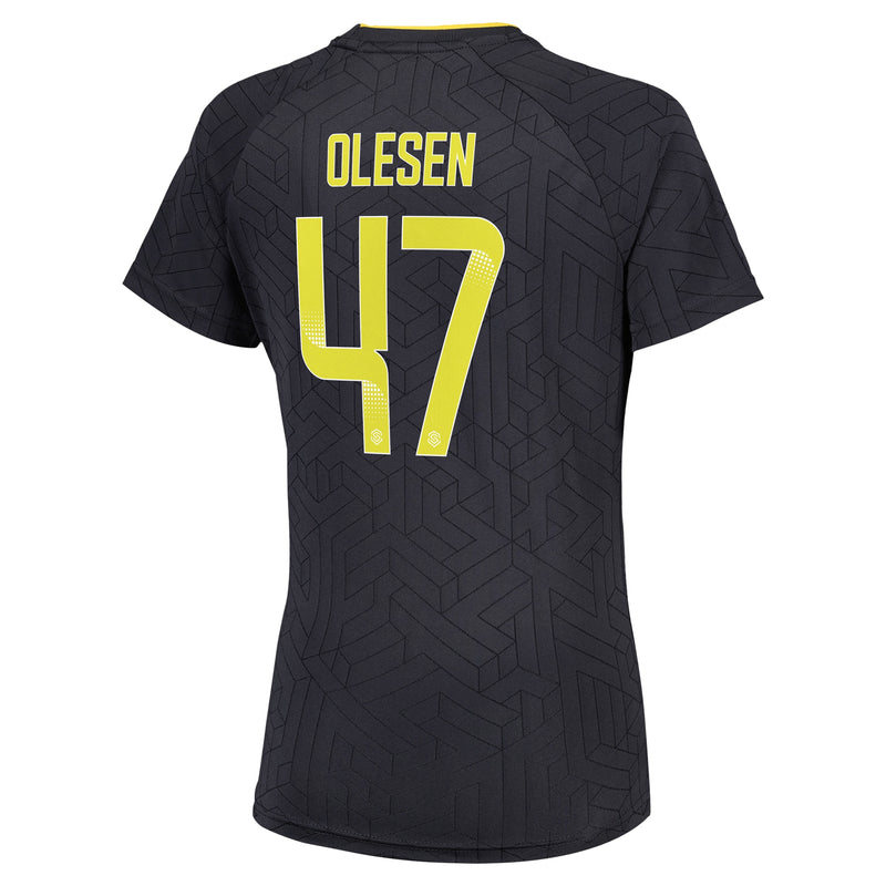 Everton WSL Castore Away Pro Shirt 2024-25 - Womens with Olesen 47 printing