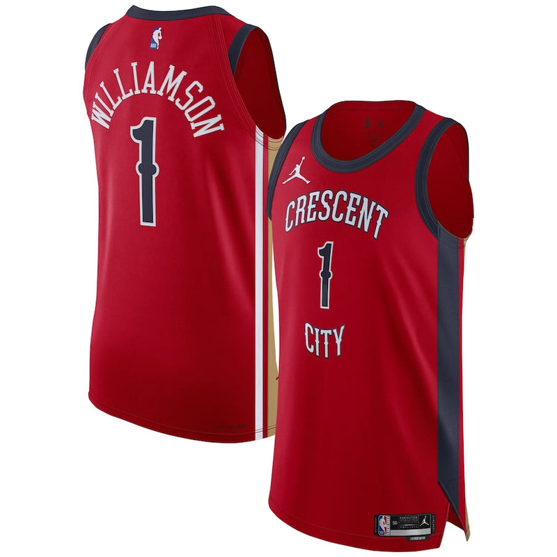 Zion Williamson New Orleans Pelicans Jordan Brand Authentic Jersey - Statement Edition - Red