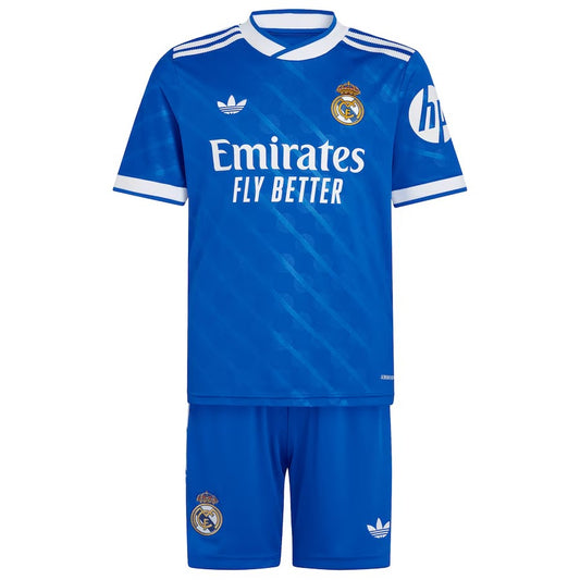 Real Madrid adidas Third Youthkit 2025-26 with Mbappé 10 printing