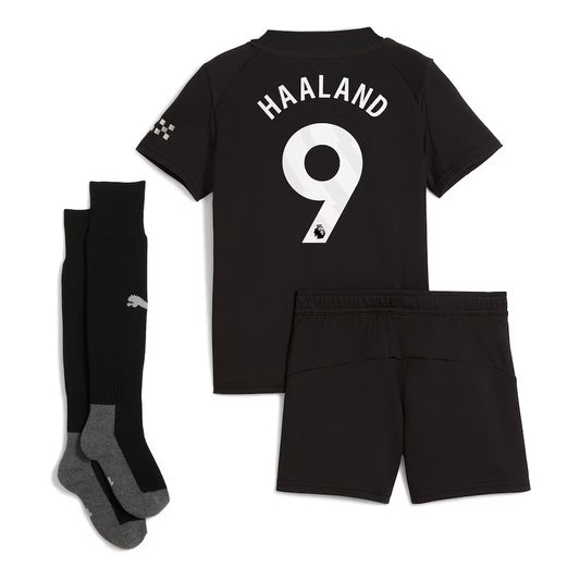 Manchester City PUMA Away Minikit 2025-26 with Haaland 9 printing