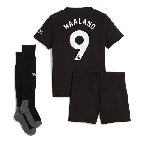 Manchester City PUMA Away Minikit 2025-26 with Haaland 9 printing