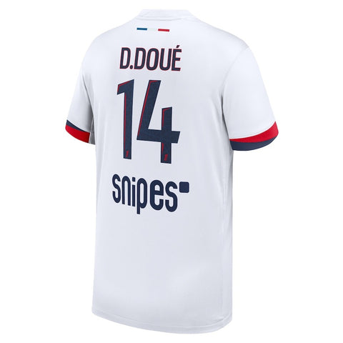 PSG Nike Away Stadium Shirt 2025-26 - Kids with D. Doué 14 printing