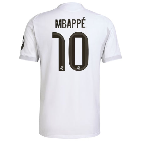 Real Madrid adidas Home Shirt 2025-26 with Mbappé 10 printing