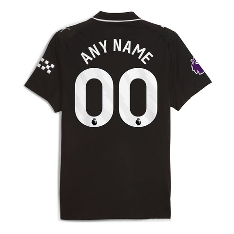 Manchester City Puma 2025/26 Away Custom Jersey - Black