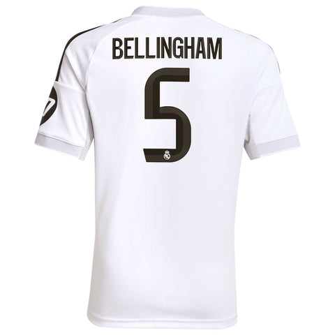 Jude Bellingham Real Madrid adidas Youth 2025/26 Home Jersey - White