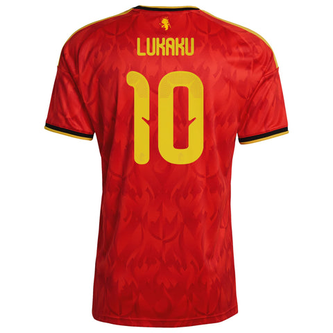 Belgium adidas Home Shirt 2026 with Lukaku 10 printing