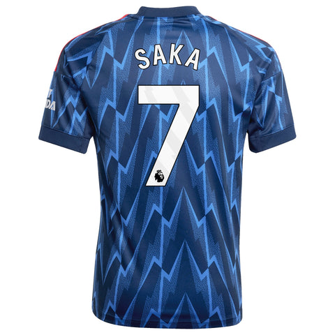 Arsenal adidas Away Shirt 2025-26 - Kids with Saka 7 printing