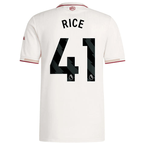Arsenal adidas Third  Shirt 2025-26 with Rice 41 printing