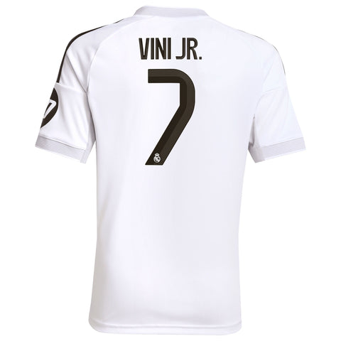Real Madrid adidas Home Shirt 2025-26 with Vini Jr. 7 printing