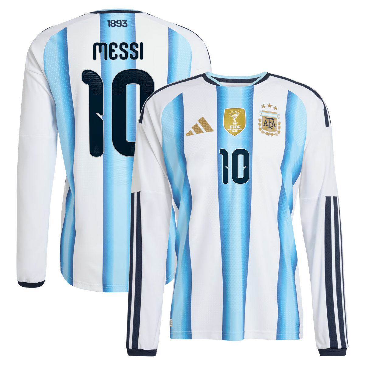 Argentina adidas Home Shirt 2026 - Long sleeve with Messi 10 printing