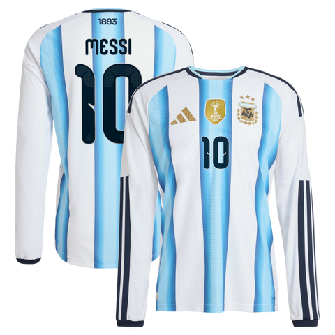 Argentina adidas Home Shirt 2026 - Long sleeve with Messi 10 printing