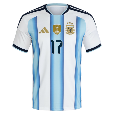 Argentina adidas Home Shirt 2026 with Garnacho 17 printing