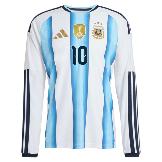 Argentina adidas Home Shirt 2026 - Long sleeve with Messi 10 printing