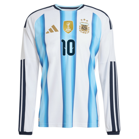 Argentina adidas Home Shirt 2026 - Long sleeve with Messi 10 printing