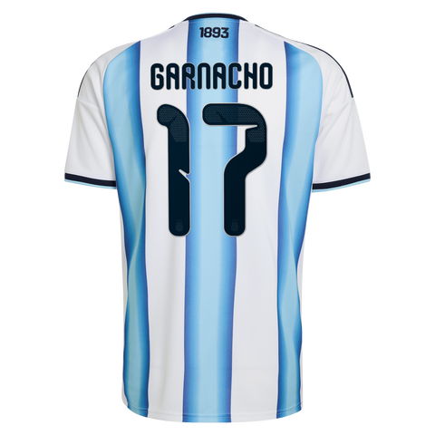 Argentina adidas Home Shirt 2026 with Garnacho 17 printing