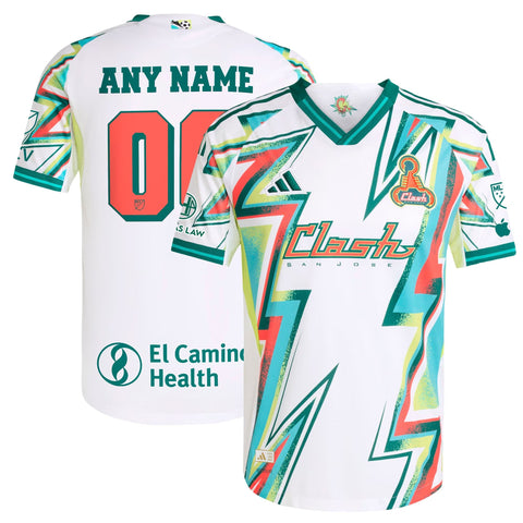 San Jose Earthquakes adidas 2025 Third Custom Jersey - White