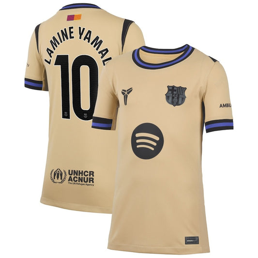 Lamine Yamal Barcelona Nike Youth 2025/26 Away Stadium Jersey - Gold