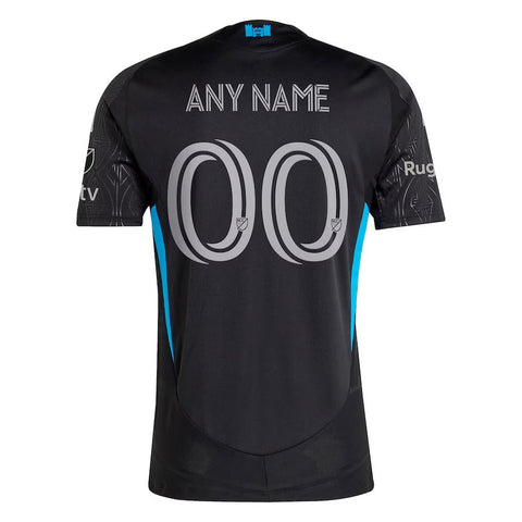 Charlotte FC adidas 2025 Fortress Kit Custom Jersey - Black