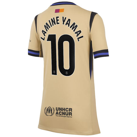 Lamine Yamal Barcelona Nike Youth 2025/26 Away Stadium Jersey - Gold