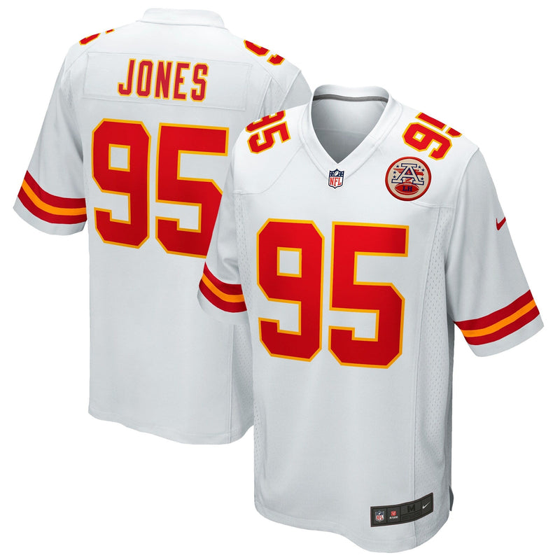 Kansas City Chiefs Nike Game Road Jersey - White - Chris Jones - Mens