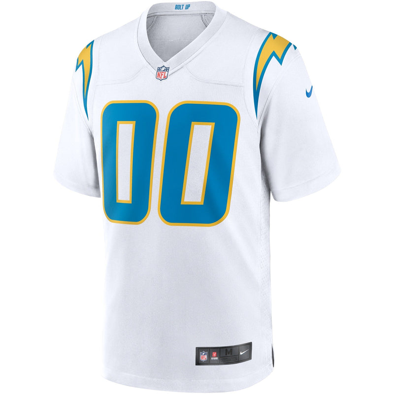 Los Angeles Chargers Nike Game Road Jersey - White - Custom - Mens