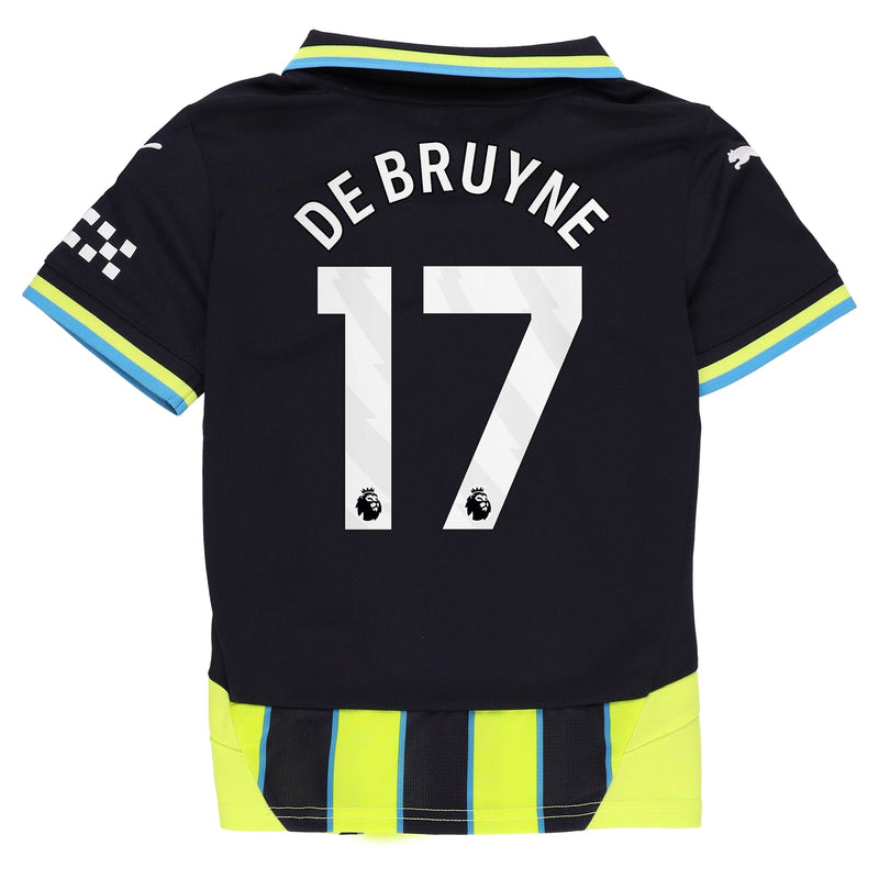 Manchester City PUMA Away Shirt 2024-25 - Kids with De Bruyne 17 printing