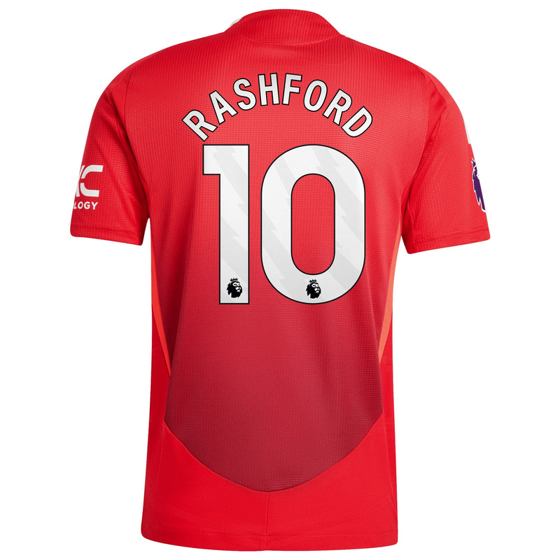 Manchester United adidas Home Authentic Shirt 2024-25 with Rashford 10 printing