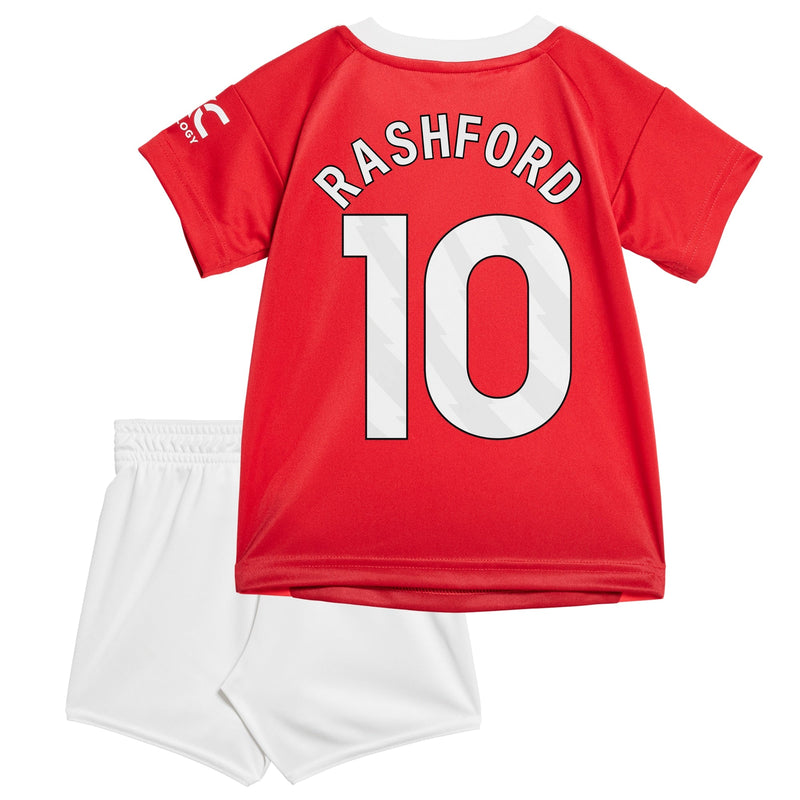 Manchester United adidas Home Baby Kit 2024-25 with Rashford 10 printing