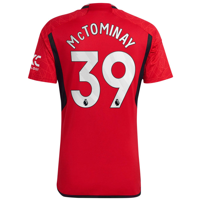 Manchester United EPL adidas Home Shirt 2023-24 with McTominay 39 printing