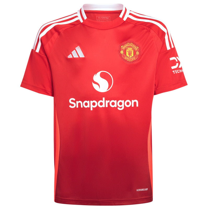 Manchester United adidas Home Shirt 2024-25 - Kids with B.Fernandes 8 printing