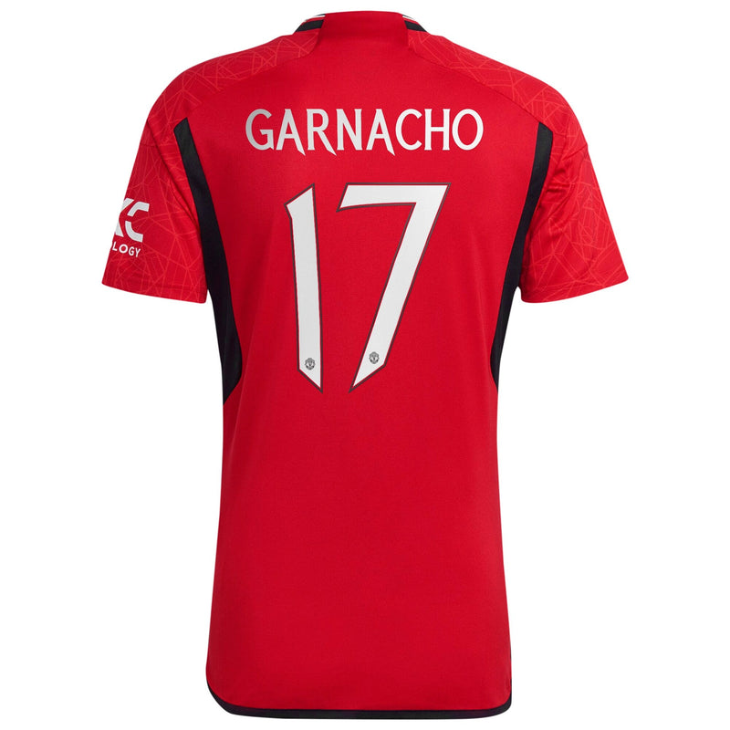 Manchester United Cup Home Shirt 2023-24 with Garnacho 17 printing