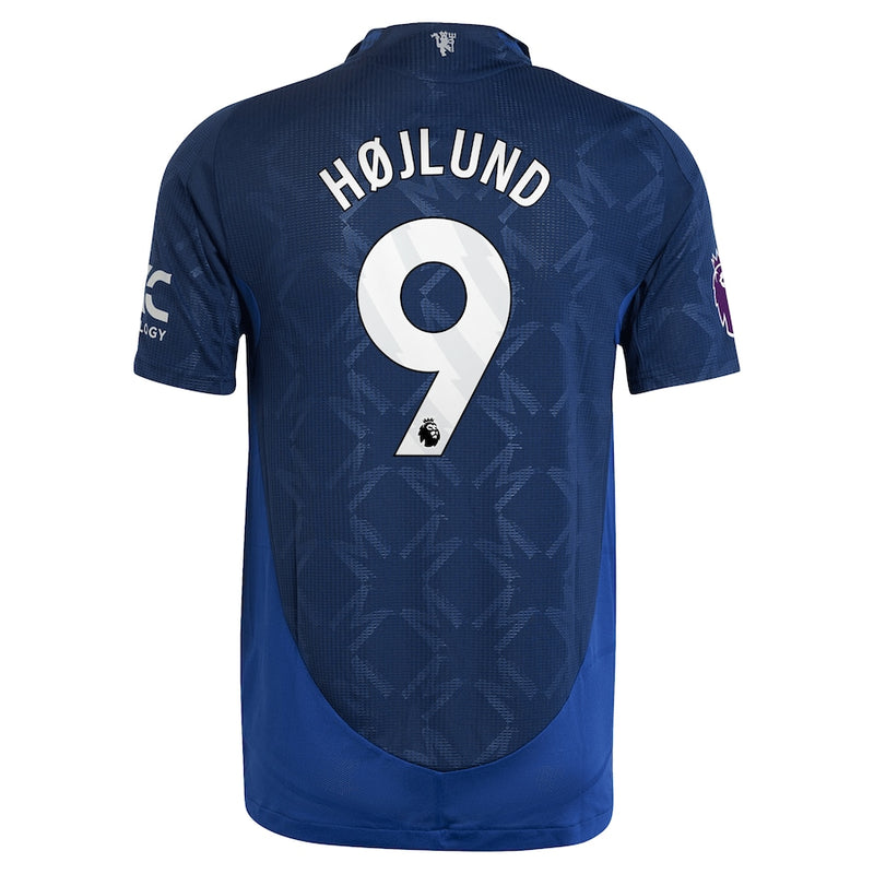 Manchester United EPL adidas Away Shirt 2024-25 with Højlund 9 printing