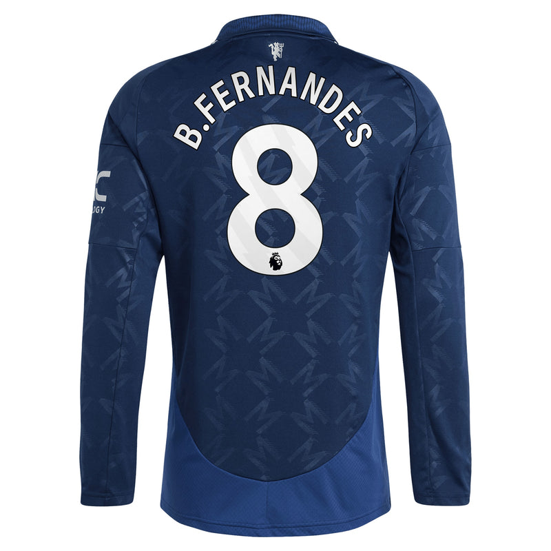 Manchester United EPL adidas Away Shirt 2024-25 - Long sleeve with B.Fernandes 8 printing