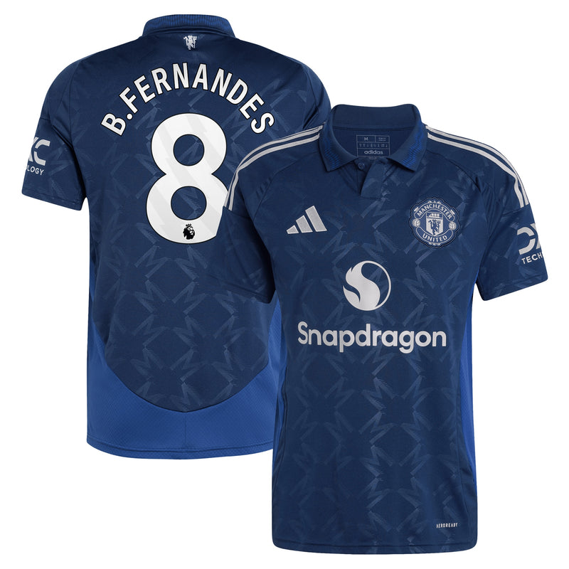 Manchester United EPL adidas Away Shirt 2024-25 with B.Fernandes 8 printing