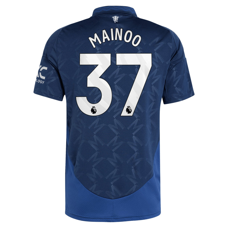 Manchester United EPL adidas Away Shirt 2024-25 with Mainoo 37 printing