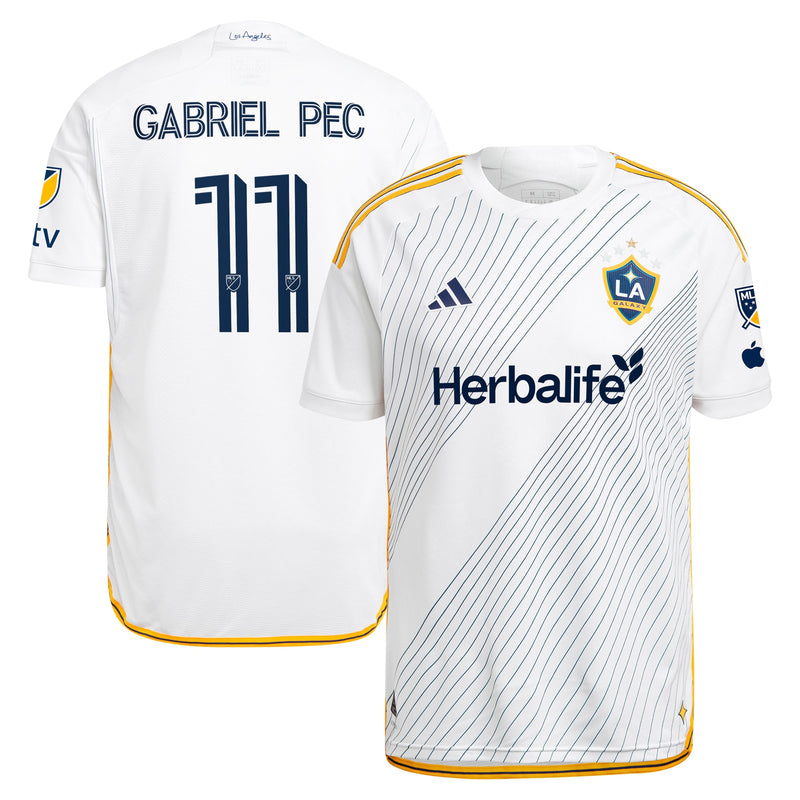 Gabriel Pec LA Galaxy adidas 2024 Angelino Kit Player Jersey - White