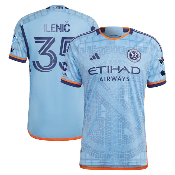 Mitja Ilenič New York City FC adidas 2024 The Interboro Kit Authentic Player Jersey - Light Blue