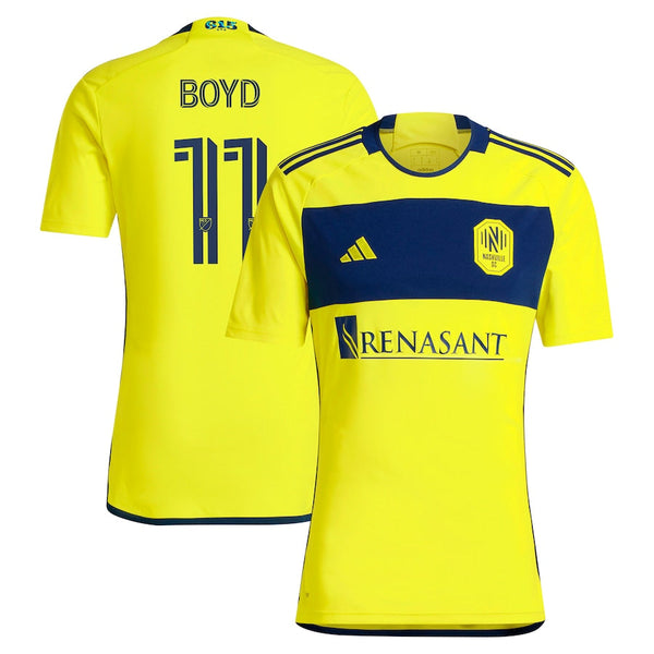 Tyler Boyd Nashville SC adidas 2024 The 615 Kit Player Jersey - Yellow