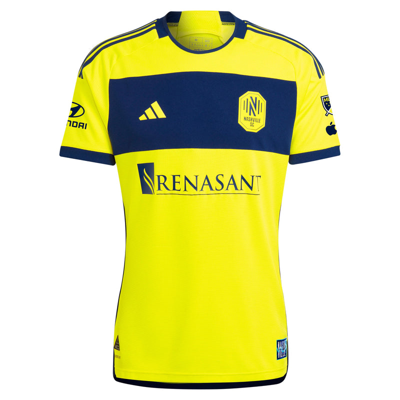 Nashville SC adidas 2024 The 615 Kit Authentic Custom Jersey - Yellow