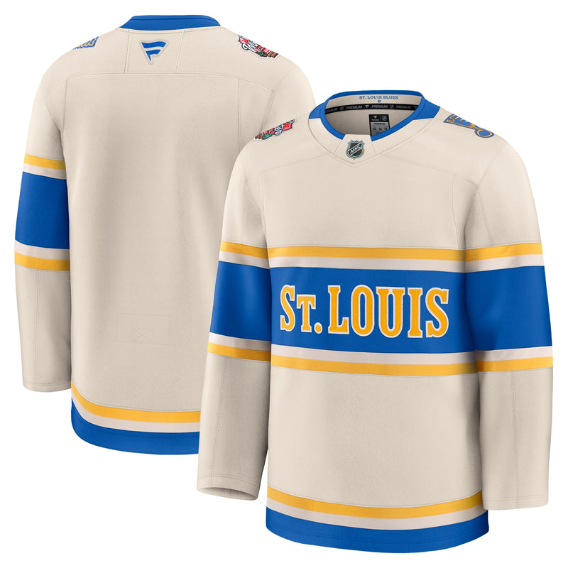 St. Louis Blues Fanatics 2025 NHL Winter Classic Premium Jersey - Cream