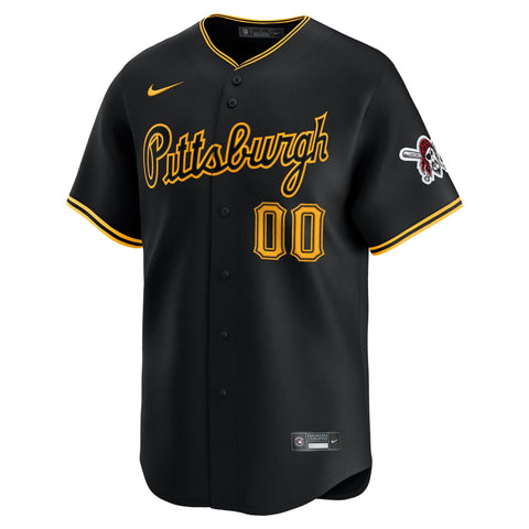 Pittsburgh Pirates Nike Alternate Limited Custom Jersey - Black