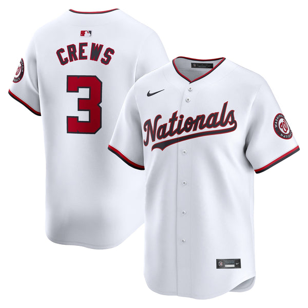 Dylan Crews Washington Nationals Nike Home Limited Player Jersey - White