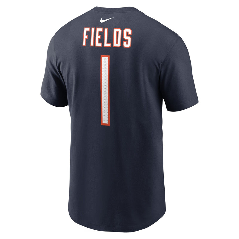 Nike Justin Fields Navy Chicago Bears Men's Name and Number T-Shirt